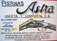 PISTOLAS ASTRA - UNCETA Y COMPAÑÍA, S.A. GUERNICA - VIZCAYA