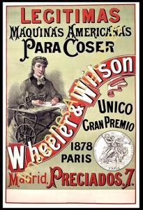 WHEELER $ WILSON LEGITIMAS MÁQUINAS AMERICANAS 1878 PARIS