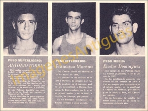 ANTONIO TORRES-SUPERLIGERO, FRANCISCO MORENO-INTERMEDIO, ELADIO 