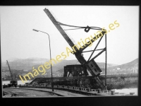Algorta - Muelle de Arriluce y Grua Titán después de un temporal