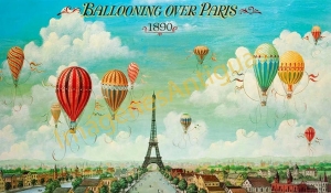 BALLOONING OVER PARIS 1890