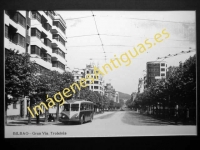 Bilbao - Gran Vía. Trolebús