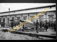 Bilbao - Militares en la batería Calle Hurtado de Amezaga