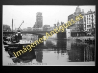 Bilbao - Puente de la Victoria y Ría, barco VIRGEN de MONTSERRAT