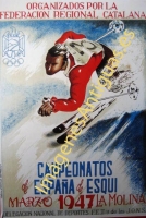 CAMPEONATOS DE ESPAÑA DE ESQUÍ 1947 LA MOLINA GIRONA