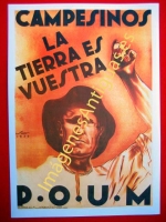 CAMPESINOS LA TIERRA ES VUESTRA P.O.U.M.