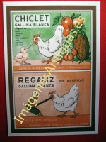 CHICLET GALLINA BLANCA - REGALIZ GALLINA BLANCA