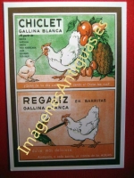 CHICLET GALLINA BLANCA - REGALIZ GALLINA BLANCA