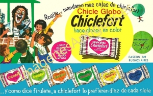 CHICLE GLOBO CHICLEFORT HACE GLOBOS EN COLOR