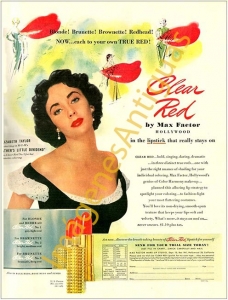 CLEAR RED BY MAX FACTOR HOLLYWOOD