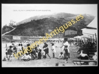 Deva - Playa y carretera de San Sebastián