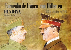 ENCUENTRO DE FRANCO CON HITLER EN HENDAYA ESTACION DE TREN AÑO 1