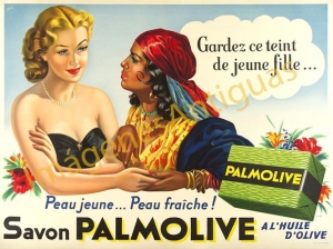 GARDEZ CE TEINT DE JEUNE FILLESAVON PALMOLIVE A L'HUILE D'OLIVE