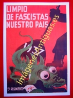 LIMPIO DE FASCISTAS NUESTRO PAÍS 1937 5º REGIMIENTO