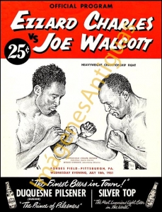 OFFICIAL PROGRAM EZZARD CHARLES vs JOE WALCOTT