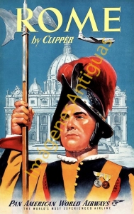 PAN AMERICAN WORLD AIRWAYS - ROME BY CLIPPER