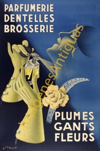 PARFUMERIE DENTELLES BROSSERIE PLUMES GANTS FLEURS