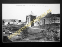 Roncesvalles - Vista del Hospital y Capilla de S. Agustin
