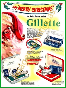 SAY MERRY CHRISTMAS TO HIS FACE WITH GILLETTE