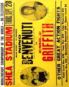 SHEA STADIUM NINO BENVENUTI vs EMILE GRIFFITH