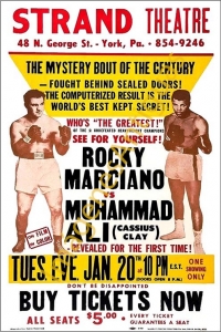 STRAND THEATRE ROCKY MARCIANO vs MUHAMMAD ALI