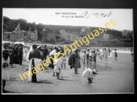 San Sebastián - Playa de Baños año 1908