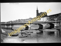Sestao - Puente sobre el río Cadagua é Iglesia del Carmen