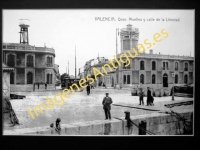 Valencia - grao. Muelles y calle de la Libertad