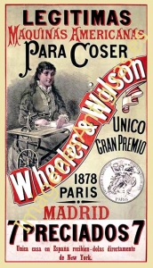 WHEELER $ WILSON LEGITIMAS MÁQUINAS AMERICANAS 1878 PARIS