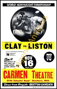 WORLD HEAVYWEIGHT CHAMPIONSHIP CLAY vs LISTON