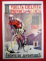III VUELTA CICLISTA VALENCIA JULIO 1945 FRENTE DE JUVENTUDES