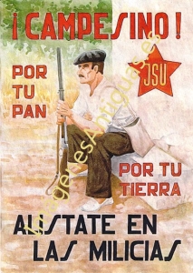 ¡CAMPESINO!POR TU PAN POR TU TIERRA ALISTATE EN LAS MILICIAS JSU