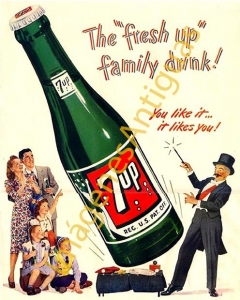 7 UP THE ”FRESH UP” FAMILY DRINK!