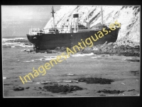 Algorta - Barco desprendido del remolcador año 29/01/1974