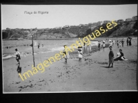 Algorta - Playa de Ereaga, bañistas