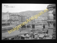 Bilbao -  Parte posterior del Teatro Arriaga y Puente de Isabel 