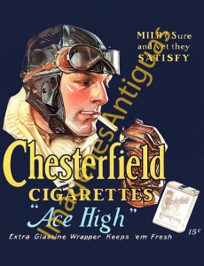 CHESTERFIELD CIGARETTES ACE HIGH