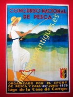 CONCURSO NACIONAL DE PESCA, LAGO DE LA CASA DE CAMPO 1935