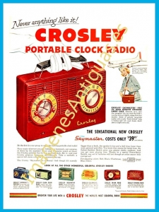 CROSLEY PORTABLE CLOCK RADIO