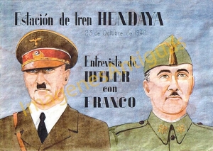 ESTACION DE TREN HENDAYA ENTREVISTA DE HITLER CON FRANCO AÑO 194