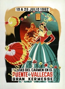 FIESTAS DEL CARMEN EN EL PUENTE DE VALLECAS 1962