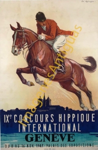 GENÈVE CONCOURS HIPPIQUE 1947