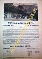 IV PREMIO MOTORISTA DEL CIRCUITO DEL ORIA 1952 GUIPÚZCOA