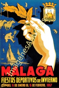 MALAGA - FIESTAS DEPORTIVAS DE INVIERNO AÑO 1958