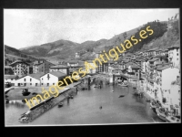 Ondárroa - El puerto y Puente viejo en el año 1953