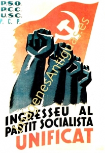 P.S.O. P.C.C. U.S.C. P.C.P. INGRSSEU AL PARTIT SOCIALISTA UNIFIC