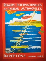 REGATAS INTERNACIONALES, CANOAS-AUTOMÓVILES BARCELONA JUNIO 1924