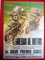 VI GRAN PREMIO CÁDIZ AÑO 1950 CARRERAS DE MOTOS