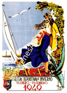MALAGA - FIESTAS DEPORTIVAS DE INVIERNO AÑO 1949